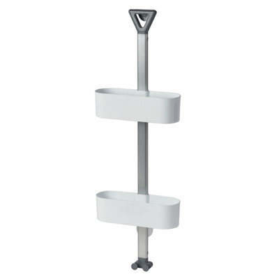 Showerdrape Elements White 2 Tier Basket Hanging Shower Caddy - image 1