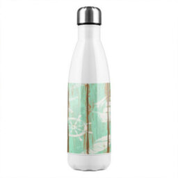 Benjamin Tate Design Nautical Elements On Wood Stainless Steel Bottle Designer Style