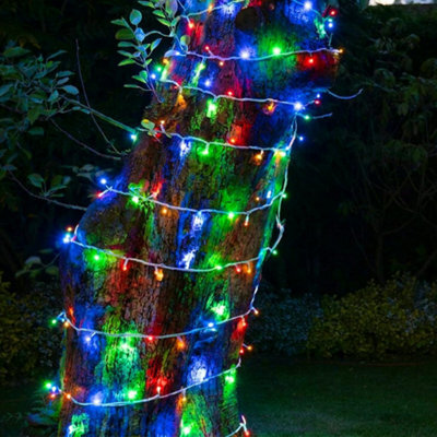 Christmas Tree World Crownvine 10M Fairy Lights - 100 Leds Multicolour - White Rubber Cable (For Crownvine Lights) - image 1