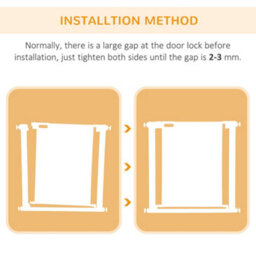 Pawhut Pressure Fit Safety Gate For Stairs W/ Auto Close 75-82 Cm - Black - thumbnail 8