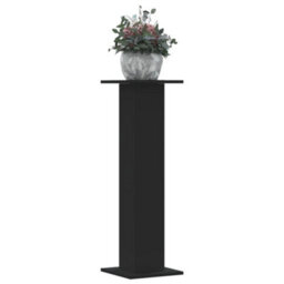 Walplus Plant Stands 2 Pcs Black 30X30X95 Cm Engineered Wood - thumbnail 1