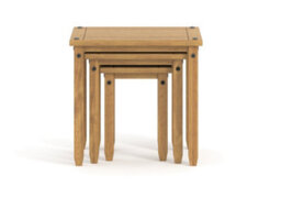 Core Products, Corona Nest Of 3 Tables, Antique Wax Finish H51.1Cm X W53.0Cm X D35.0Cm - thumbnail 2