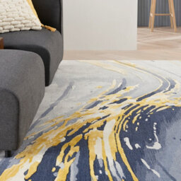 Grey Gold Wool Luxurious Modern Optical/ (3D) Easy To Clean Living Room And Bedroom-259Cm X 351Cm - thumbnail 4