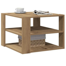 Berkfield Coffee Table Artisan Oak 58X58X40 Cm Engineered Wood - thumbnail 3