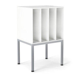 Gainoom Record Player Stand White Turntable Stand Record Storage Table Vinyl Display Shelf - thumbnail 4