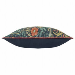 Morris & Co Seaweed Printed Velvet Feather Rich Cushion - thumbnail 4