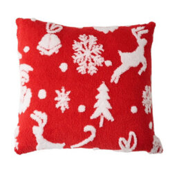 Living And Home Set Of 2 Christmas Theme Decorative Throw Pillows Washable Soft And Festive 45Cm W X 45Cm D - thumbnail 4