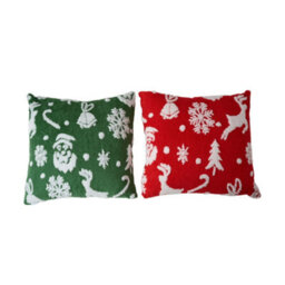 Living And Home Set Of 2 Christmas Theme Decorative Throw Pillows Washable Soft And Festive 45Cm W X 45Cm D - thumbnail 6