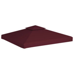 Walplus 2-Tier Gazebo Top Cover 310 G/ma 3X3 M Bordeaux - thumbnail 2