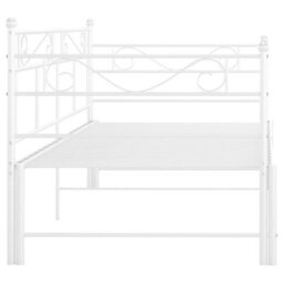Berkfield Pull-Out Sofa Bed Frame White Metal 90X200 Cm - thumbnail 8