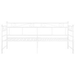 Berkfield Pull-Out Sofa Bed Frame White Metal 90X200 Cm - thumbnail 7