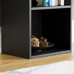 Lassic Vida Designs Oxford Black 2 Tier Cube Bookcase Freestanding Shelving Unit (H)540mm (W)320mm (D)240mm - thumbnail 4