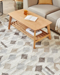 Beliani Rug Kaghtsrashen Beige 160 X 230 Cm Wool Kilim - thumbnail 2