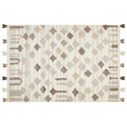 Beliani Rug Kaghtsrashen Beige 160 X 230 Cm Wool Kilim - thumbnail 4