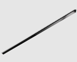Ilcom Shower Profile Glass Fixing Lpsl In Gloss Black Stainless Steel - thumbnail 4