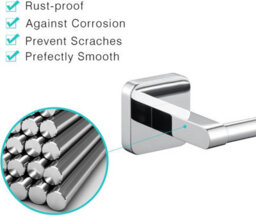 Jassferry 143mm Chrome Wall Mounted Toilet Paper Holder Toilet Roll Holder Rustproof - thumbnail 3