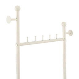 White Framed Elegant Metal Pole Clothes Rail Marble Base Coat Rack Stand Home Hotel Hall Tree - thumbnail 3