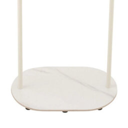 White Framed Elegant Metal Pole Clothes Rail Marble Base Coat Rack Stand Home Hotel Hall Tree - thumbnail 4
