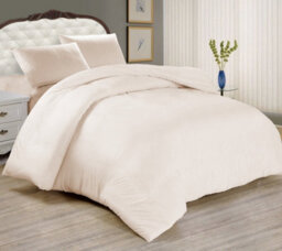 Ameha Plain 3-Piece Duvet Cream Quilt Cover Soft & Anti Allergic Bedding Set Reversible Single Set With Pillowcase 135 X 200 Cm - thumbnail 5