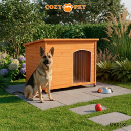 Dog Kennel By Cozy Pet Xl Size Insulated Wooden Puppy Kennels House Dk01Xl - thumbnail 2