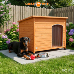 Dog Kennel By Cozy Pet Xl Size Insulated Wooden Puppy Kennels House Dk01Xl - thumbnail 6
