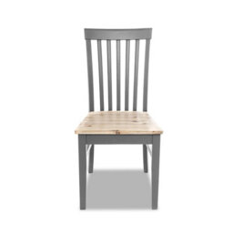 Statement Furniture Florence Highback Wooden Seat Chairs Set Of 4 - Dove Grey - thumbnail 4