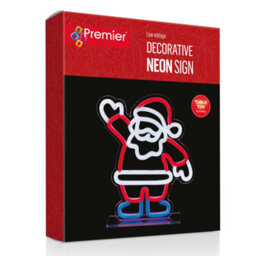 Premier Decorations Limited Neon Led Christmas Santa Light Sign Table Top Decoration Small Xmas Light 25Cm - thumbnail 2