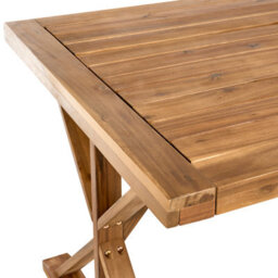 Beliani Garden Dining Table Calabritto 90 Cm 180 Cm Acacia Wood Brown - thumbnail 5