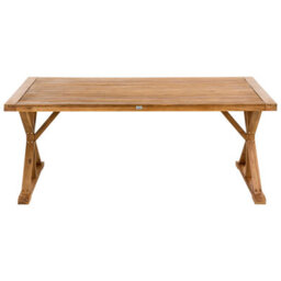 Beliani Garden Dining Table Calabritto 90 Cm 180 Cm Acacia Wood Brown - thumbnail 4