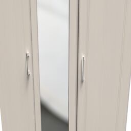 Sevilla Ready Assembled Traditional Matt Beige Oak Effect Large Triple Wardrobe With 1 Mirror Door (H)1825mm (W)1110mm (D)530mm - thumbnail 5