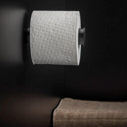 Cosmic Toilet Roll Holder, Black Matt, Wall-Mounted, 12,5 Cm. Collection Bwc - thumbnail 5