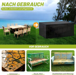 Garden Furniture Cover, Rectangular Table Protective Waterproof And Uv-Resistant Tarpaulin - thumbnail 5