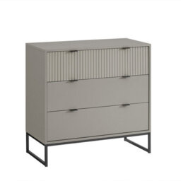 Melody Maison Large 3 Drawer Chest Of Drawers - Hesley Taupe Stone Range - thumbnail 6