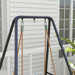Outsunny Hammock Chair Stand Metal Frame Hammock Stand Only, Black - thumbnail 8