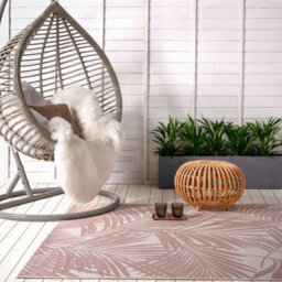 Asiatic Outdoor Patio Pat21 Pink Palm Rug-120Cm X 170Cm - thumbnail 1