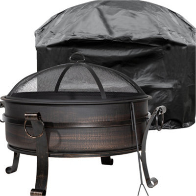 Loops Versatile Round Fire Pit Wood Burner And Coffee Table Set For Outdoor Gatherings - image 1
