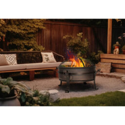 Loops Versatile Round Fire Pit Wood Burner And Coffee Table Set For Outdoor Gatherings - thumbnail 5