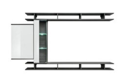 "Arte Game Entertainment Unit: Sleek Wall-Mounted Storage For Tvs Up To 55"" - W2300mm X H1300mm X D350mm" - thumbnail 2