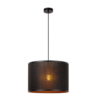 Lucide Tagalog Scandinavian Pendant Light 40Cm - 1Xe27 - Black - image 1