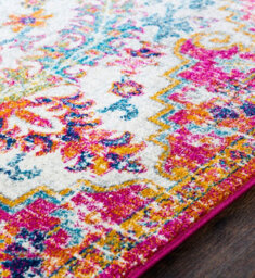 Livabliss Harput-Vintage Blue Orange Yellow Grey Traditional Boho Living Dining Bedroom Rug 120 X 170 Cm Easy Care, Non Shedding - thumbnail 3