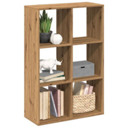 Berkfield Room Divider Bookcase Artisan Oak 69.5X29X103.5 Cm Engineered Wood - thumbnail 1