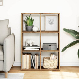Berkfield Room Divider Bookcase Artisan Oak 69.5X29X103.5 Cm Engineered Wood - thumbnail 3