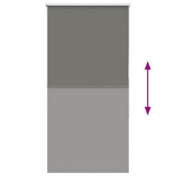 Berkfield Durable Roller Blind Blackout Grey 75X130 Cm Fabric Width 70.7 Cm Polyester - thumbnail 5