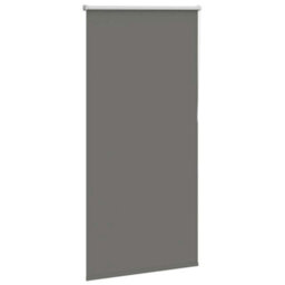 Berkfield Durable Roller Blind Blackout Grey 75X130 Cm Fabric Width 70.7 Cm Polyester - thumbnail 3