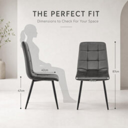 Bravich Zurich Velvet Embossed Dining Chair - Grey - thumbnail 8