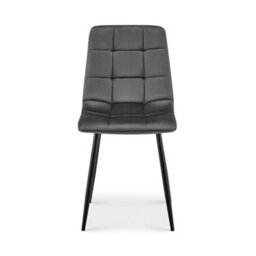 Bravich Zurich Velvet Embossed Dining Chair - Grey - thumbnail 5