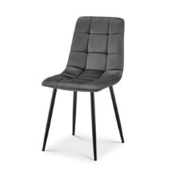 Bravich Zurich Velvet Embossed Dining Chair - Grey - thumbnail 4