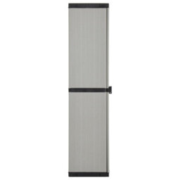 Walplus Garden Storage Cabinet With 3 Shelves Grey & Black 34X40X168 Cm - thumbnail 4