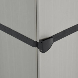 Walplus Garden Storage Cabinet With 3 Shelves Grey & Black 34X40X168 Cm - thumbnail 7