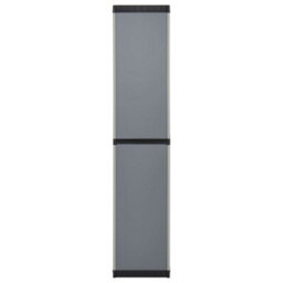 Walplus Garden Storage Cabinet With 3 Shelves Grey & Black 34X40X168 Cm - thumbnail 5